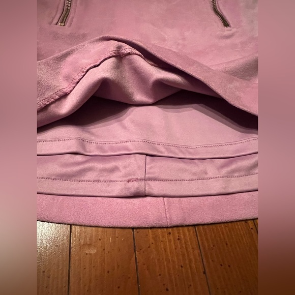 Express Pink and Gold Suede Skirt - Picture 3 of 5